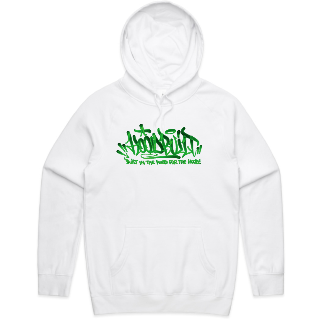 Adults Green Font Faded Hoodies