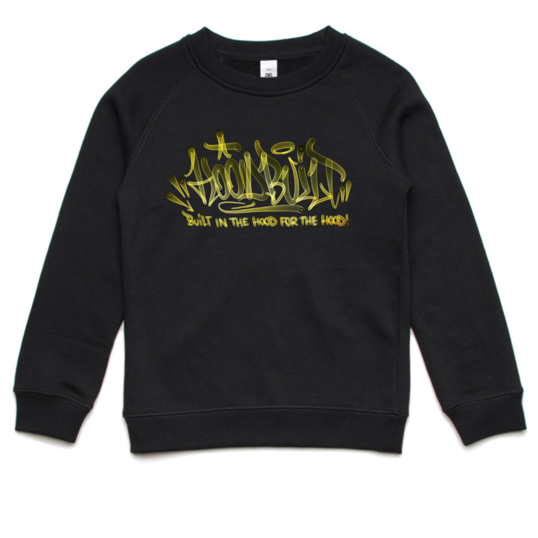 Faded Kids Black Crewnecks