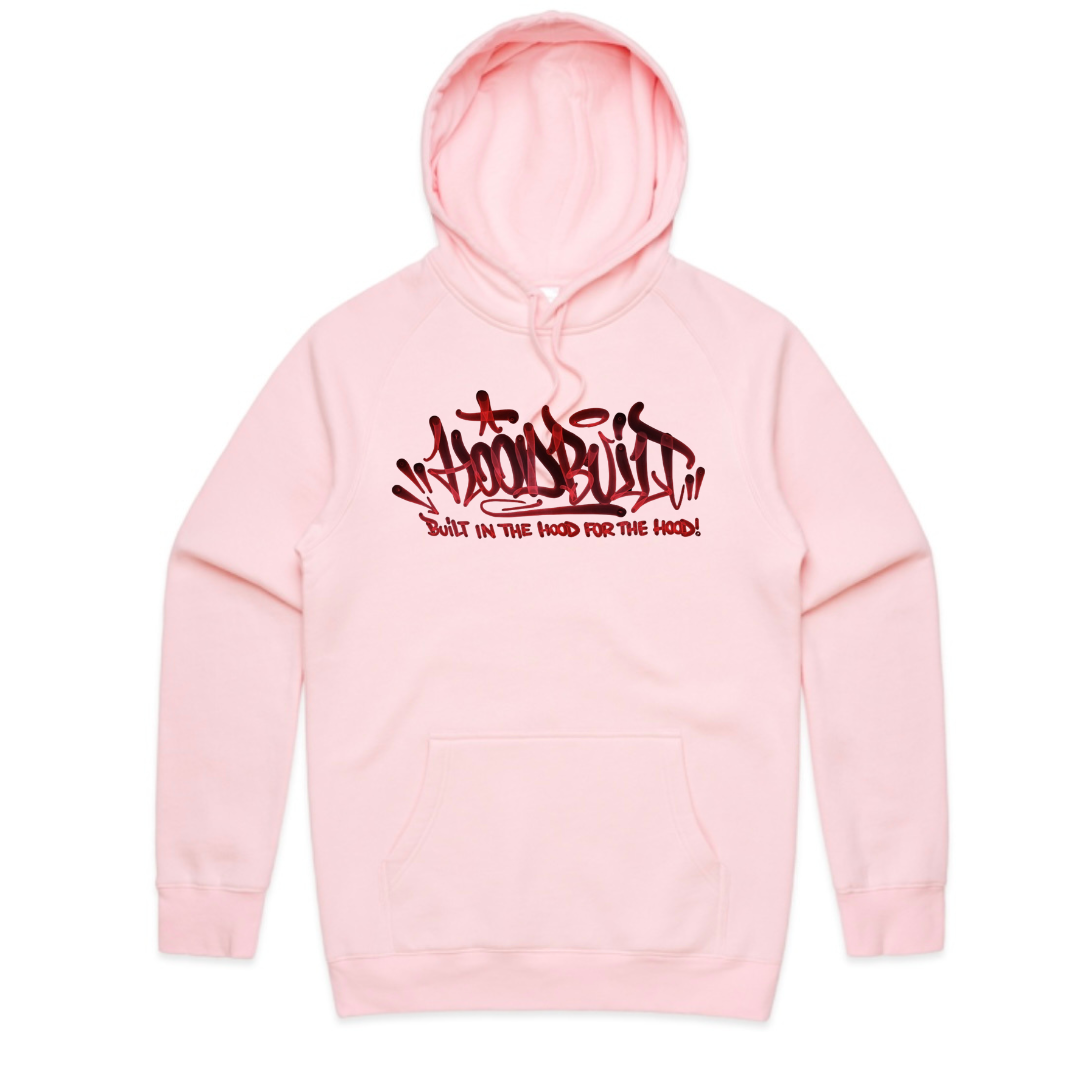 Adults Red font Faded Hoodies