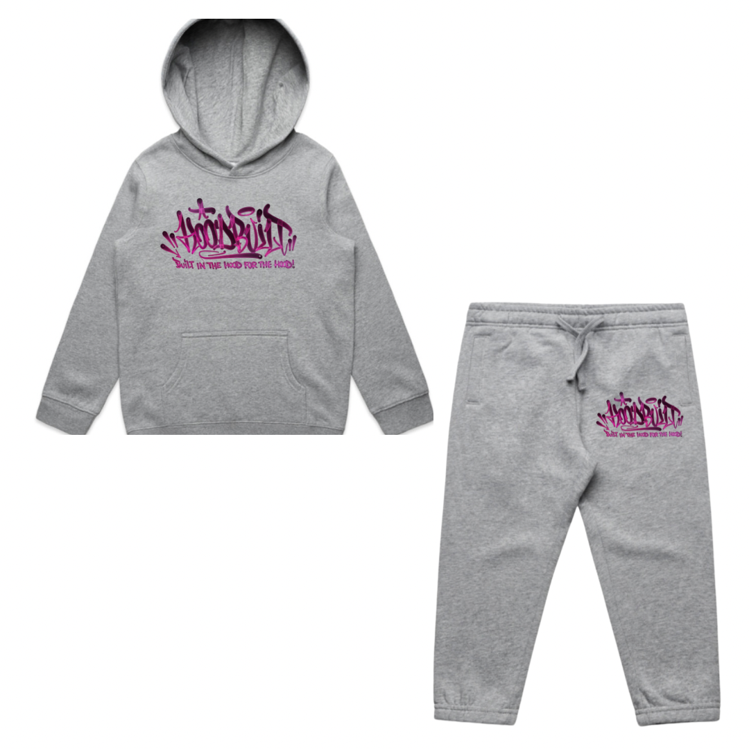 Faded Kids Grey Hooded Tracksuit