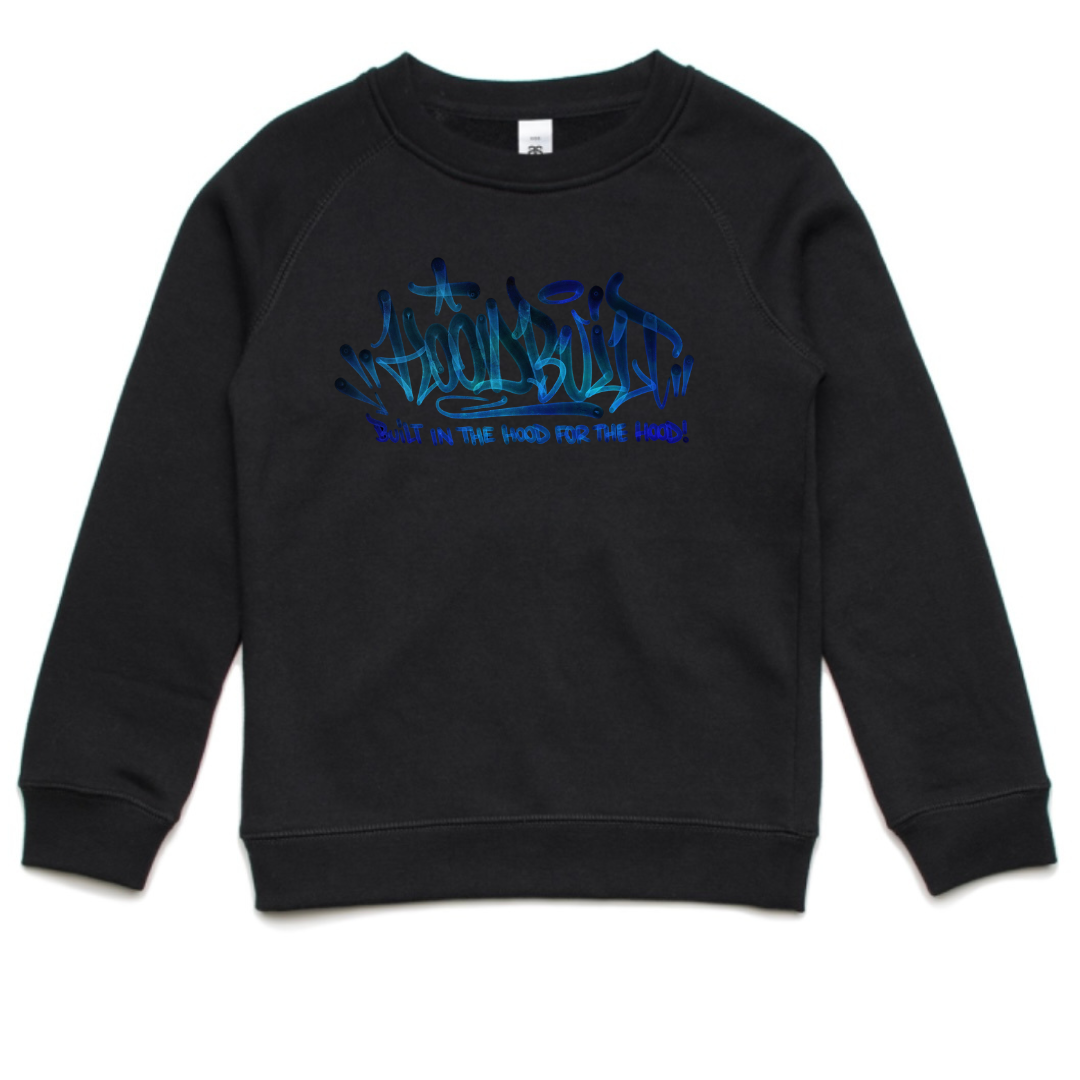 Faded Kids Black Crewnecks