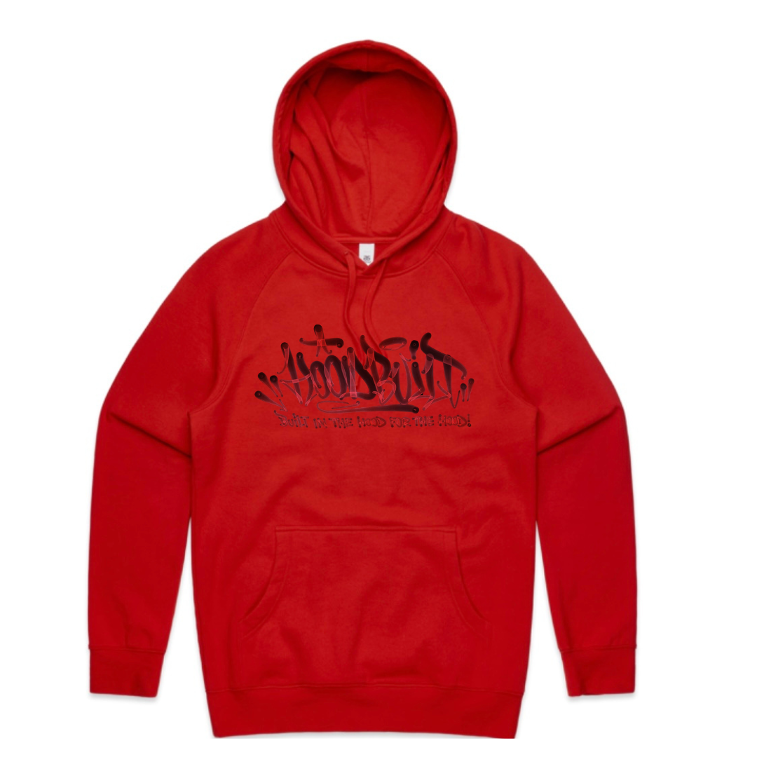 Adults Red font Faded Hoodies