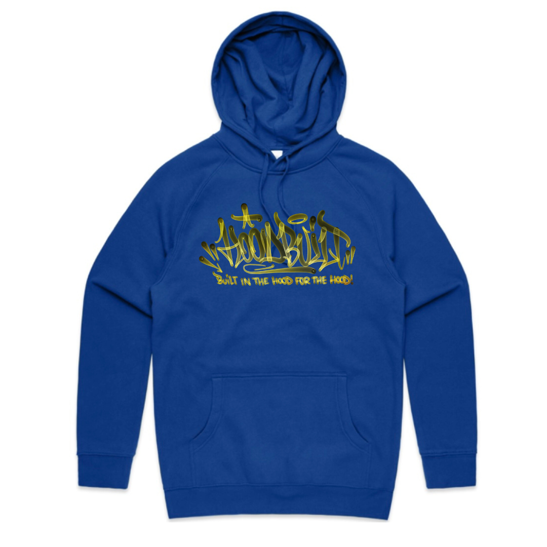 Adults Yellow Font Faded Hoodies