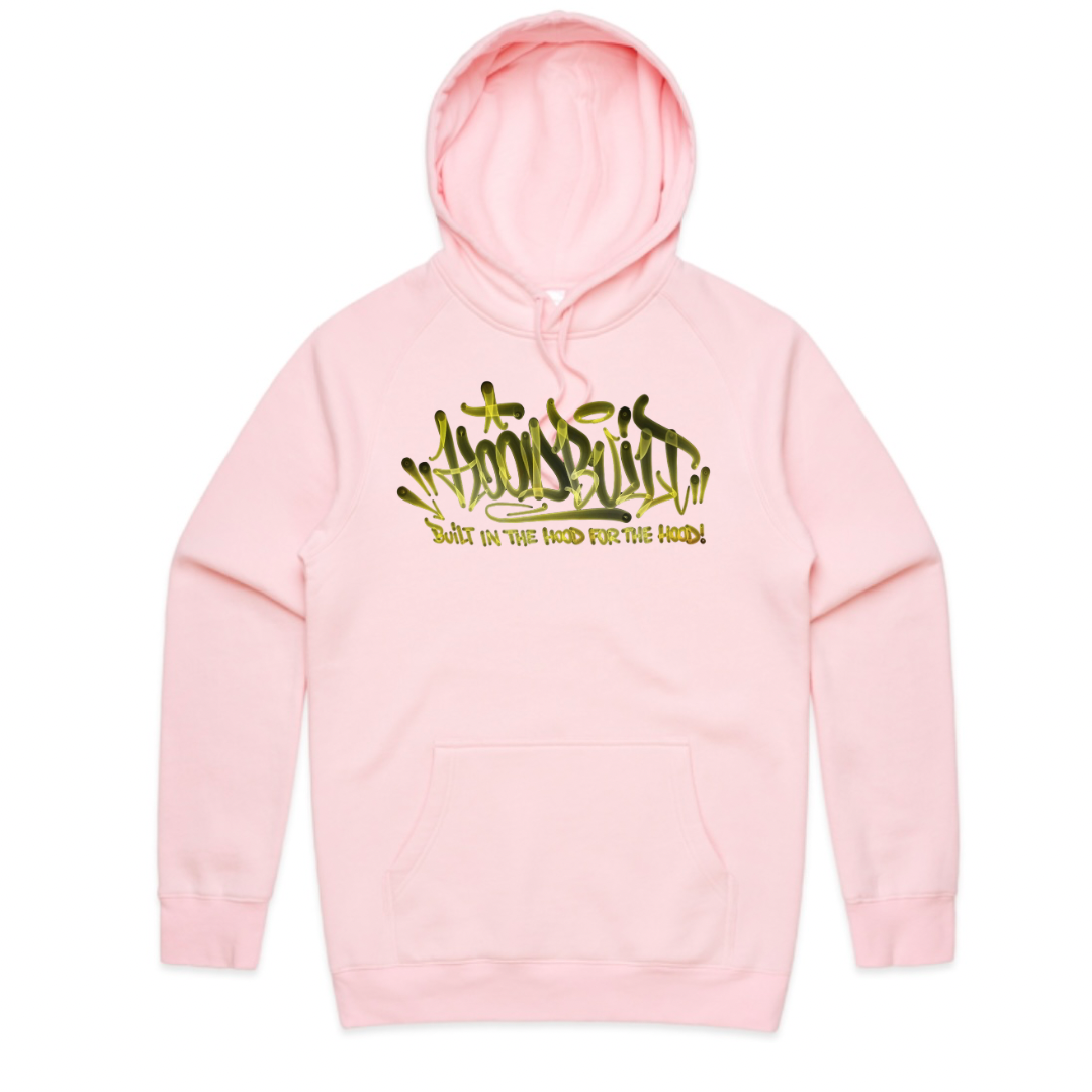 Adults Yellow Font Faded Hoodies