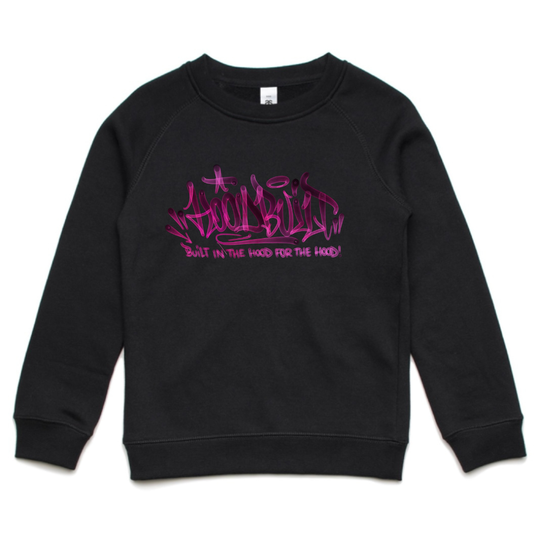 Faded Kids Black Crewnecks