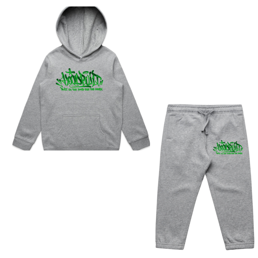 Faded Kids Grey Hooded Tracksuit