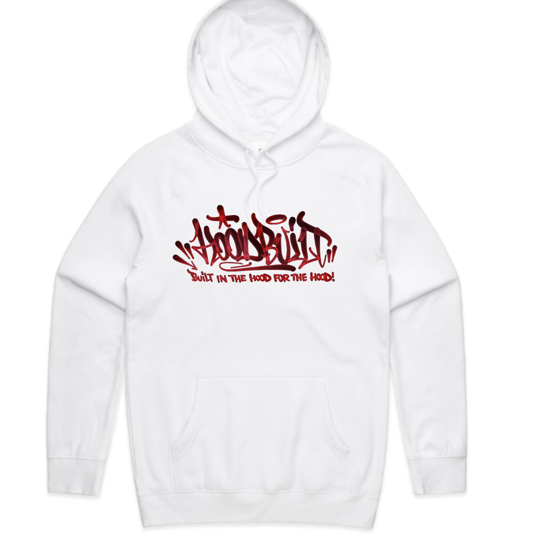 Adults Red font Faded Hoodies