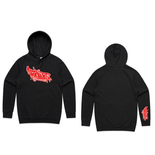 Adults black EVOLUTION hoodies.