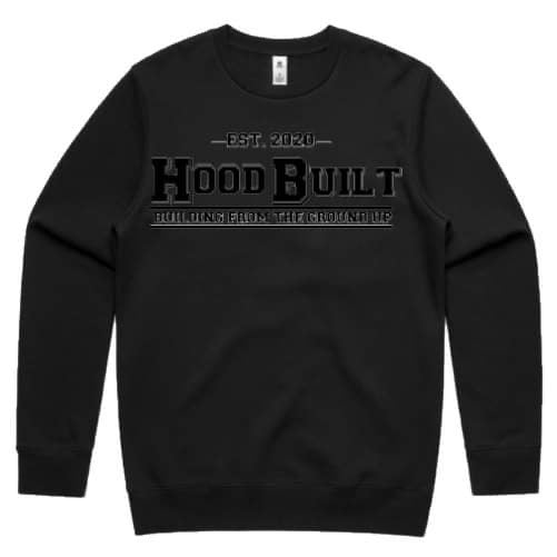 Black Crew Jumper Black Font