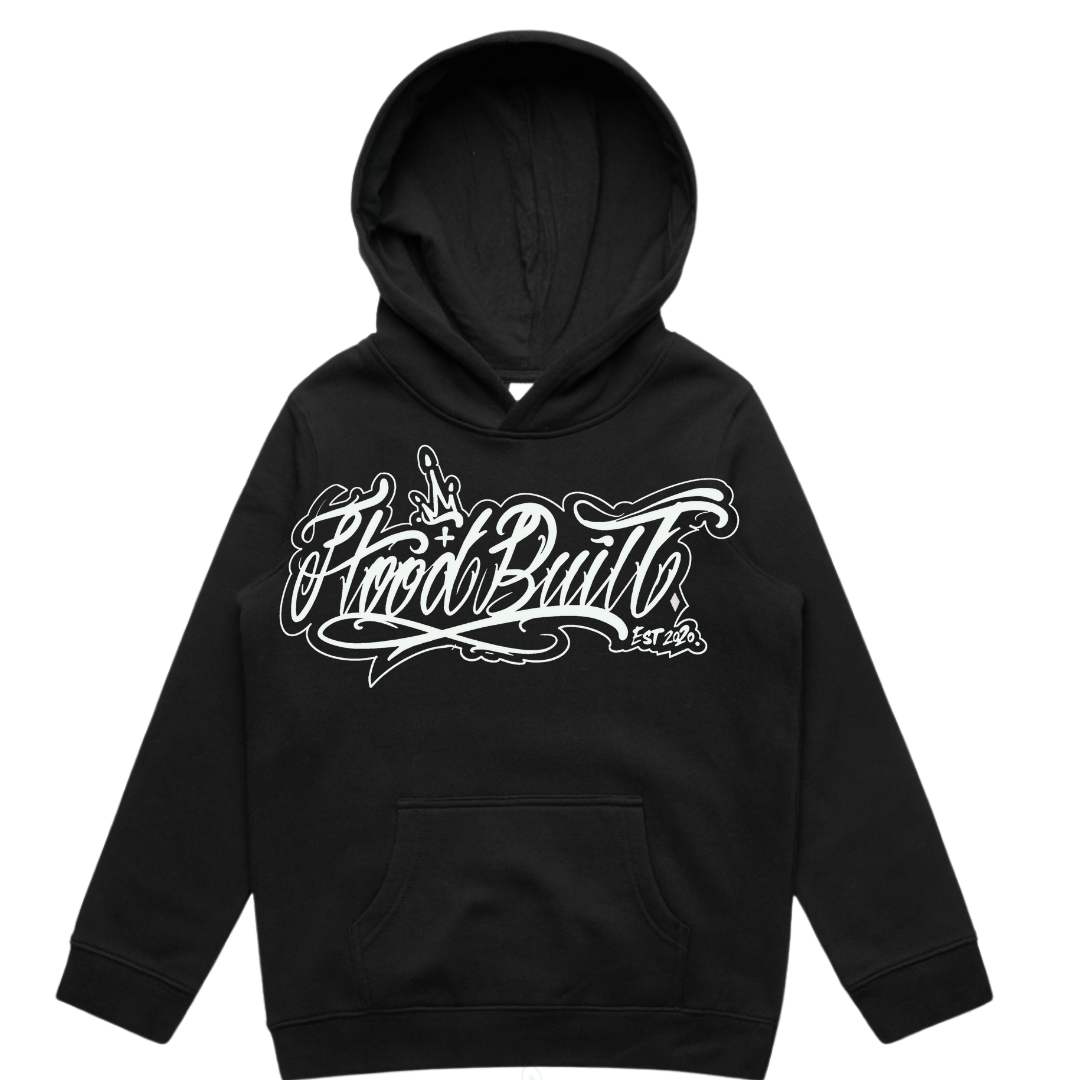 Kids Black Scripture Hoodies