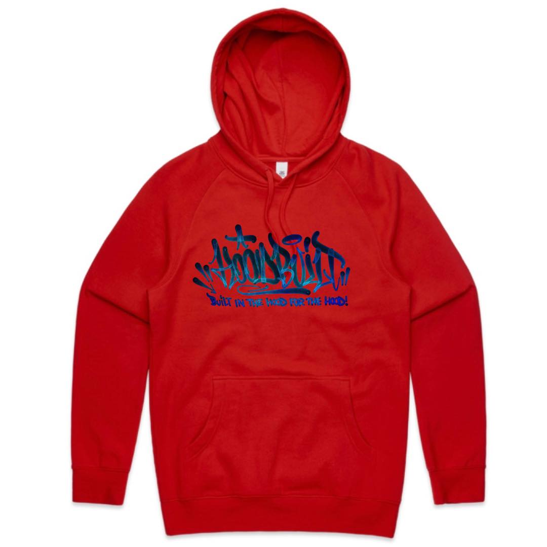 Adults Blue font faded Hoodies