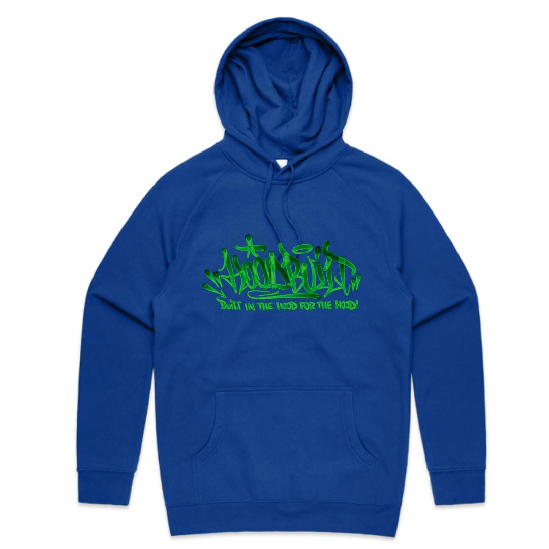 Adults Green Font Faded Hoodies