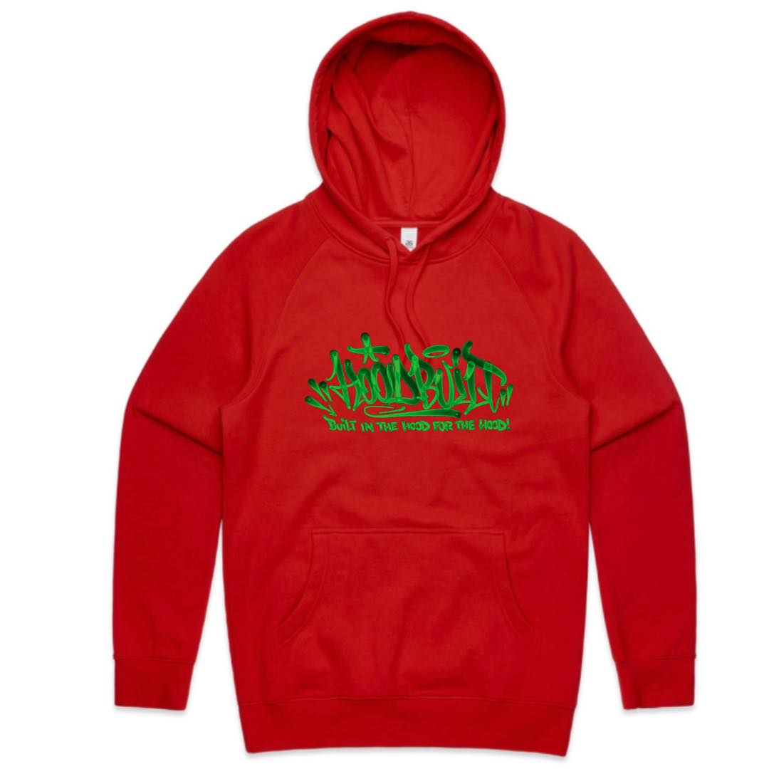 Adults Green Font Faded Hoodies